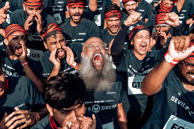 Enthusiastic participants at concert